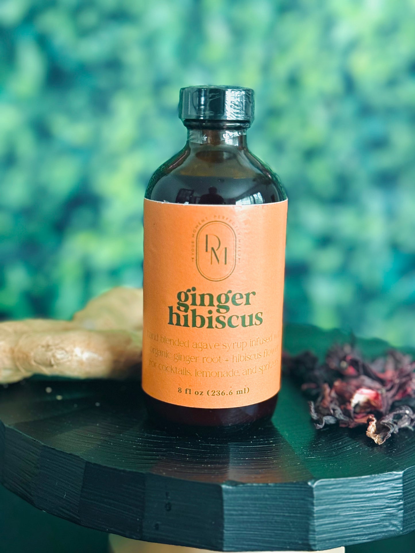 Ginger Hibiscus Agave Syrup